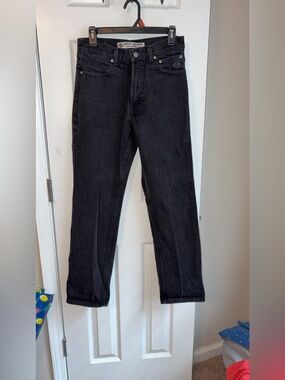 Harley-Davidson Black Straight-Leg Jeans with Subtle Logo